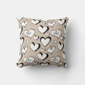 ベージュハート子供部屋 クッション (正面)