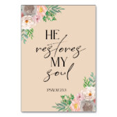 ベージュバイブル聖句詩篇カード テーブルナンバー (裏面)