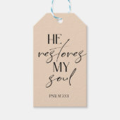 ベージュバイブル聖句詩篇 ギフトタグ (正面)