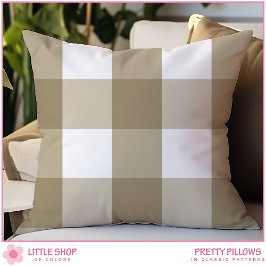 ベージュバッファローチェック クッション