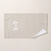 ベージュバッファローチェック&ファームハウスアローモノグラム バスタオルセット (ハンドタオル)