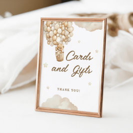 ベージュバルーズテディベアカードギフト ポスター