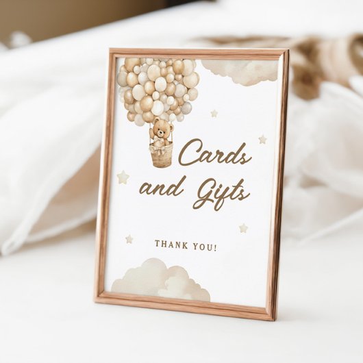 ベージュバルーズテディベアカードギフト ポスター