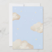 ベージュバルーズテディベアボーイモダンベビーシャワー 招待状 (裏面)