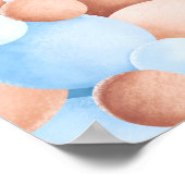 ベージュバルーンのベビーシャワーへようこそ ポスター (角)