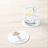 ベージュバルーン赤ちゃんシャワー ラウンドペーパーコースター (インサイチュ)