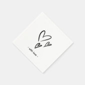 ベージュバレンタインデイナプキンス スタンダードカクテルナプキン (角)