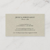 ベージュバーラップリネンとブラックマンダラ 名刺 (裏面)