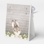 ベージュバ素朴ニーラビットカスタムベイビーシャワー フェイバーボックス (裏面サイド)