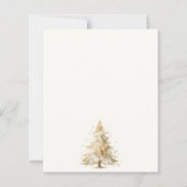 ベージュパインツリースノークリスマスパーティの招待状 (裏面)