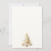 ベージュパインツリースノークリスマスパーティー 招待状 (裏面)