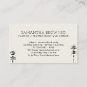 ベージュパインツリーフォレスト 名刺 (裏面)