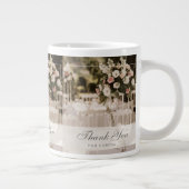 ベージュパステルエレガントサンキューサミナリー ジャンボコーヒーマグカップ (右)