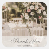 ベージュパステルエレガントサンキューサミナリー スクエアシール (正面)
