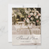 ベージュパステルエレガントサンキューサミナリー ノートカード (正面)