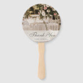 ベージュパステルエレガントサンキューサミナリー ハンドファン (裏面)