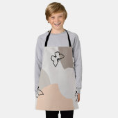 ベージュパステルバタフライ エプロン (着用した状態)