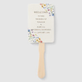 ベージュパステルワイルドフラワー ハンドファン (正面)