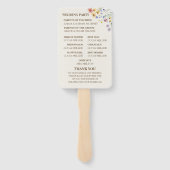 ベージュパステルワイルドフラワー ハンドファン (裏面)