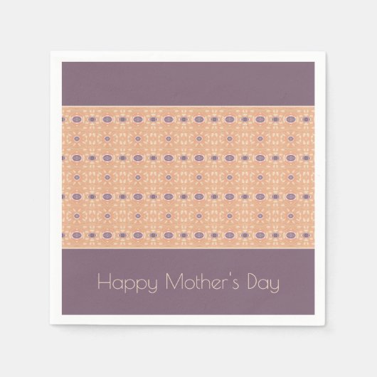 ベージュパターン（の模様が）ある優美 スタンダードカクテルナプキン (正面)