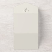 ベージュパンパスブーケ結婚のフローラをすべて1つのInvに格納 オールインワン招待状 (外側)