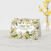 ベージュパーソナライズされたグリーンフローラ カード (黄色い花)