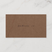 ベージュパーソナライズされたブラウン 名刺 (裏面)