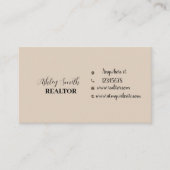 ベージュパーソナライズされたブラウン 名刺 (正面)