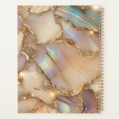 ベージュパーソナライズされたホログラフィックアルコールインク(毎日) プランナー手帳 (裏面)