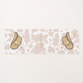 ベージュパーソナライズされた女性のカーボーイロデオ ヨガマット (正面(横))