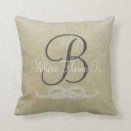 ベージュパーソナライズで航海のな家族の装飾用クッション クッション