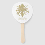 ベージュパームビーチ結婚式式プログラム ハンドファン (正面)