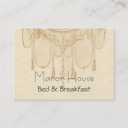 ベージュビクトリアンの房 名刺 (正面)