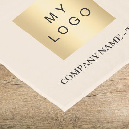 ベージュビジネスロゴ文字 ショートテーブルランナー