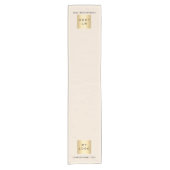 ベージュビジネスロゴ文字 ショートテーブルランナー (正面)