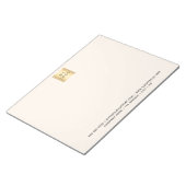 ベージュビジネス会社のロゴ ノートパッド (アングル)