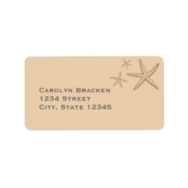 ベージュビーチテーマスターフィッシュ差出人住所ラベル ラベル