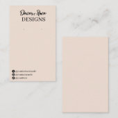 ベージュピンクイヤリングディスプレイカード 名刺 (正面/裏面)