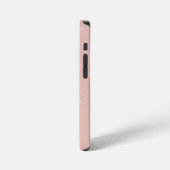 ベージュピンクフラワー iPhoneケース (左側面)