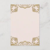 ベージュピンクロココ華美ヴィンテージウェディング詳細 エンクロージャーカード (裏面)