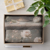 ベージュピーニーバラスチルライフフランスのロマンチックフローラ 薄葉紙 (ギフト)