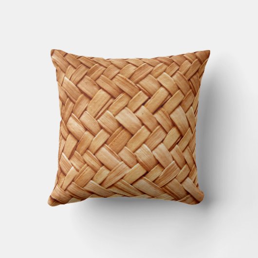 ベージュフェイクストロー編みトスピロー – ギフト クッション (裏面)