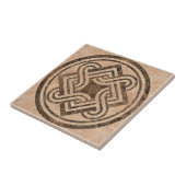 ベージュフェイクブラウンマーブルモザイクレトロタイル タイル (側面)