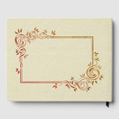 ベージュフェイクレザーブラウンフレーム ゲストブック (裏面)