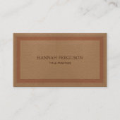 ベージュフェイクレザー 名刺 (正面)