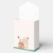 ベージュフォレストをテーマにしたキツネベビーシャワー フェイバーボックス (オープン)