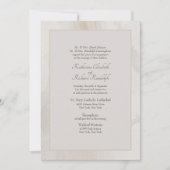 ベージュフォーマル結婚式招待状両親 招待状 (正面)