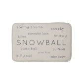 ベージュフラットキャットベッドマットペット名+ニックネーム バスマット (正面)