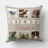 ベージュフレンズモダンフォーエバーフォトコラージュ クッション (裏面)