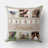 ベージュフレンズモダンフォーエバーフォトコラージュ クッション (正面)